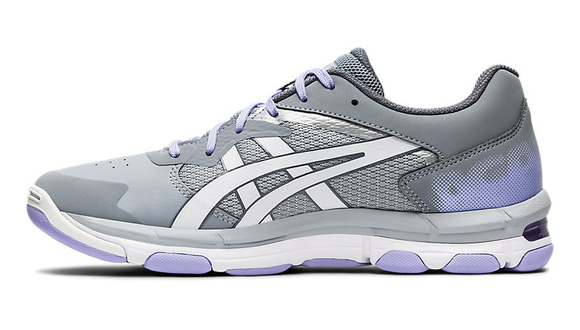 asics gel academy 8 grey netball trainers